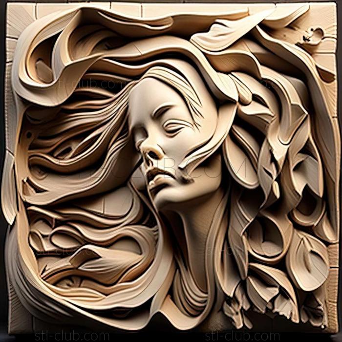 3D модель Элис Нил, американская художница. (STL)